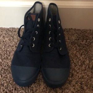 BANGS blue high tops